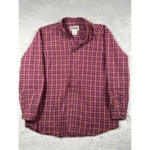 Wrangler Rugged Wear Check Plaid Button Down Long Shirt (XL)